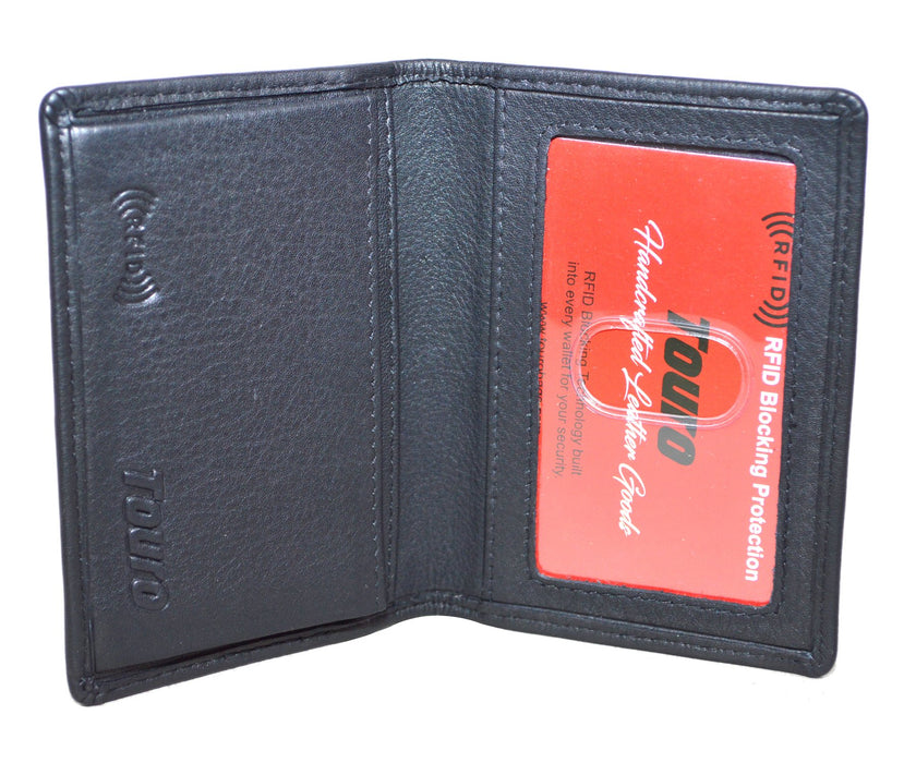 Touro Signature Leather Wallets Pebble Grain Gusset Card