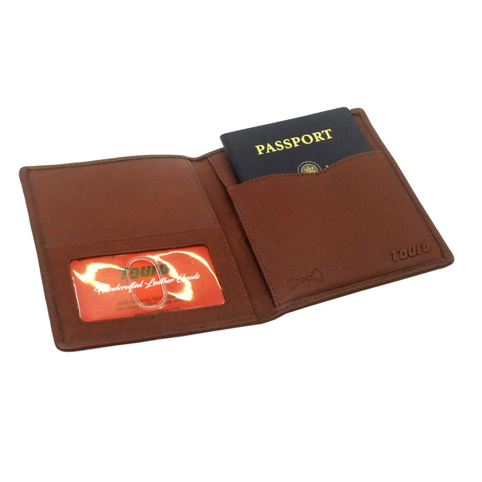 Touro Signature Leather Wallets Pebble Grain Passport Case