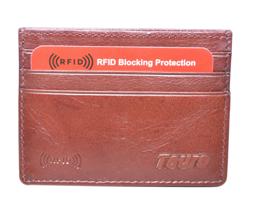 Touro Signature Leather Wallets Veg Tanned Slim Card