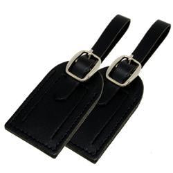 Voltage Valet - Leather ID Luggage Tags - 2 Pack
