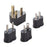 Voltage Valet - Non-Grounded Adaptor Plugs - P4B - Set of 4 | Types A, B, C, D